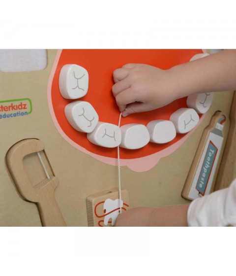 MASTERKIDZ burnos higienos „Flex Montessori“ sieninė sensorinė lenta