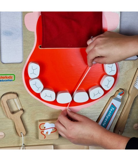 MASTERKIDZ burnos higienos „Flex Montessori“ sieninė sensorinė lenta