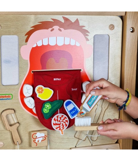 MASTERKIDZ burnos higienos „Flex Montessori“ sieninė sensorinė lenta