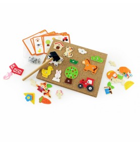 VIGA medinė ūkinė nagų dailės Montessori kamštinė lenta