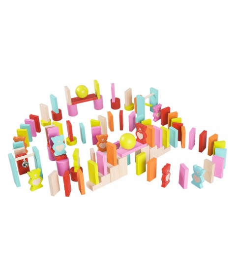 CLASSIC WORLD mediniai domino vaikiški meškiukai 105 vnt.