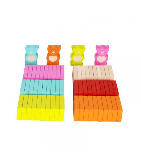 CLASSIC WORLD mediniai domino vaikiški meškiukai 105 vnt.