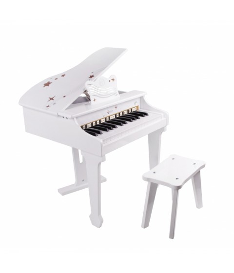 Didelis vaikiškas pianinas su kėde ir mokymosi knyga „Classic World“