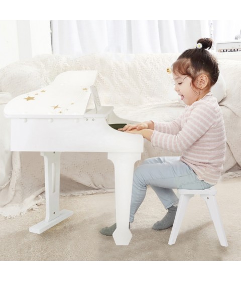 Didelis vaikiškas pianinas su kėde ir mokymosi knyga „Classic World“