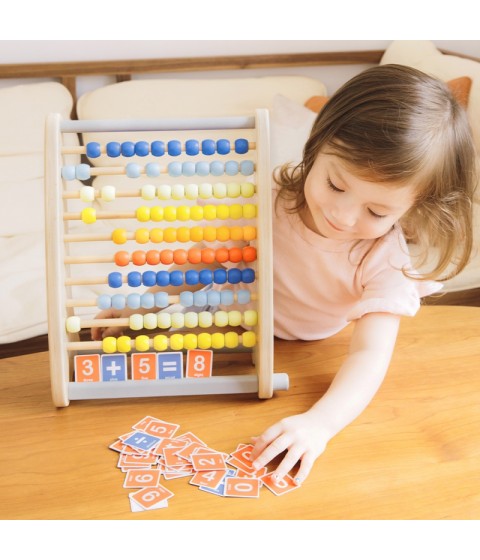 CLASSIC WORLD Medinis Abacus + Matematiniai veiksmai 46 vnt.