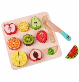 CLASSIC WORLD Montessori vaisių pjaustymo rinkinys su lipdukais, 20 vnt.