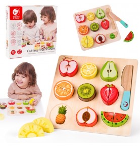 CLASSIC WORLD Montessori vaisių pjaustymo rinkinys su lipdukais, 20 vnt.