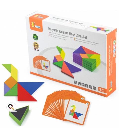 VIGA Tangram medinis loginis žaidimas-dėlionė FSC sertifikuota