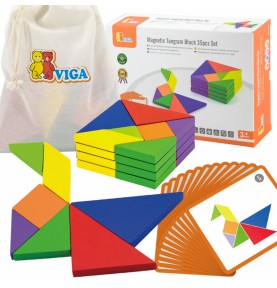 VIGA Tangram medinis loginis žaidimas-dėlionė FSC sertifikuota