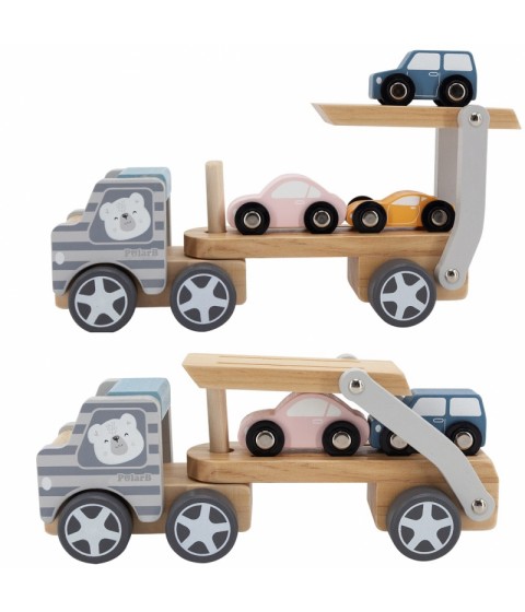 VIGA PolarB medinis žaislinis automobilis su Montessori mašinėlėmis