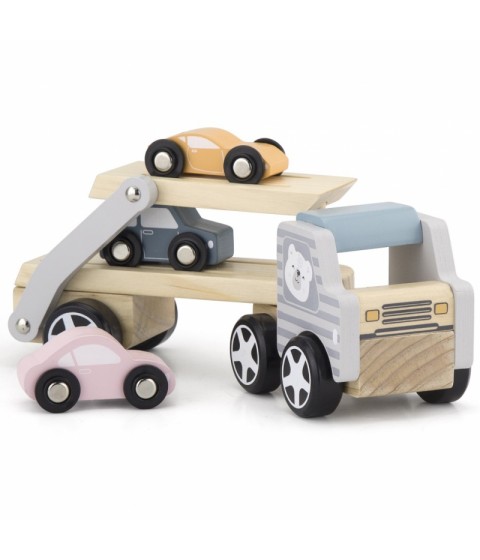 VIGA PolarB medinis žaislinis automobilis su Montessori mašinėlėmis