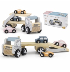 VIGA PolarB medinis žaislinis automobilis su Montessori mašinėlėmis
