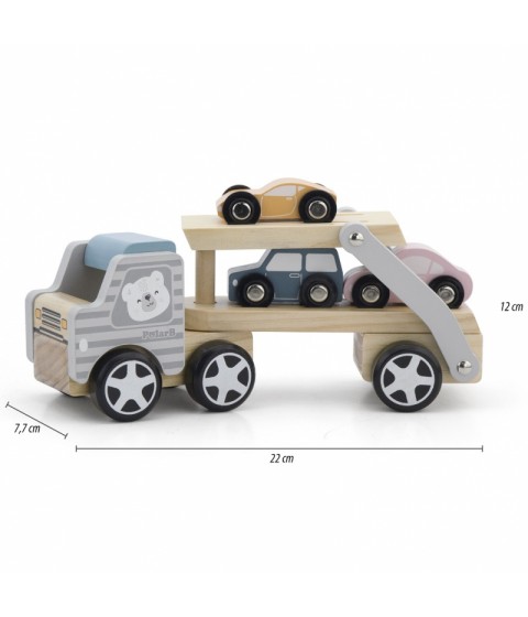 VIGA PolarB medinis žaislinis automobilis su Montessori mašinėlėmis