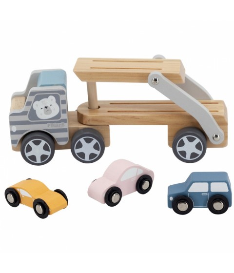VIGA PolarB medinis žaislinis automobilis su Montessori mašinėlėmis