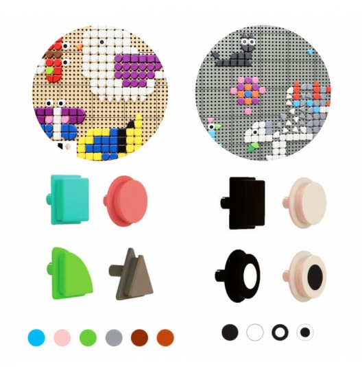 MASTERKIDZ geometrinių lentų elementai, 256 vnt.