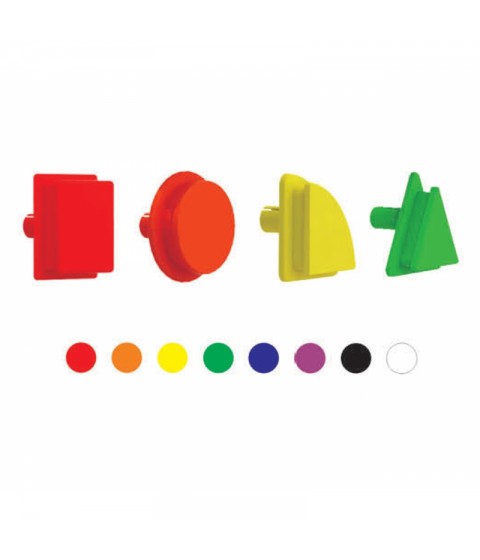MASTERKIDZ geometriniai elementai, 8 spalvos, 256 vnt. STEM lentos priedų