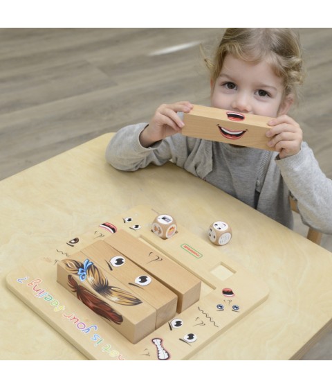 MASTERKIDZ Medinis Montessori žaidimas „Laukimo emocijos“