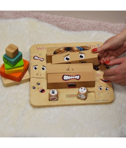 MASTERKIDZ Medinis Montessori žaidimas „Laukimo emocijos“