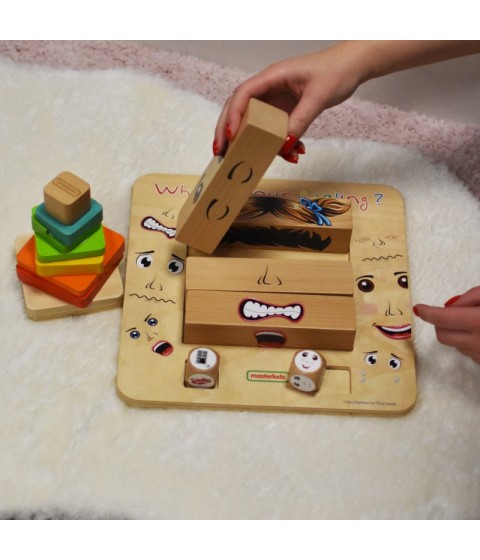MASTERKIDZ Medinis Montessori žaidimas „Laukimo emocijos“