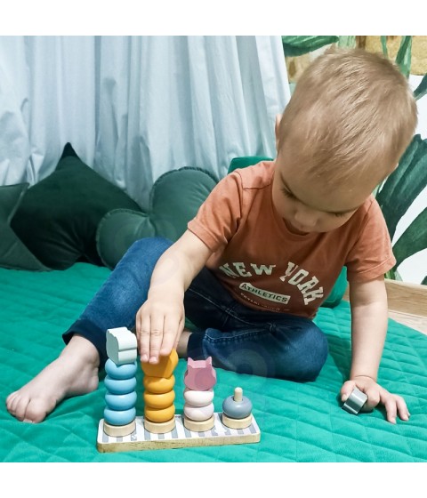 VIGA PolarB medinis edukacinis galvosūkis su Montessori gyvūnais