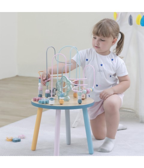 VIGA PolarB medinis edukacinis stalas, manipuliacinis Montessori susipynimas
