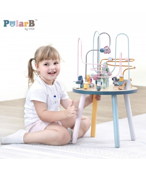 VIGA PolarB medinis edukacinis stalas, manipuliacinis Montessori susipynimas