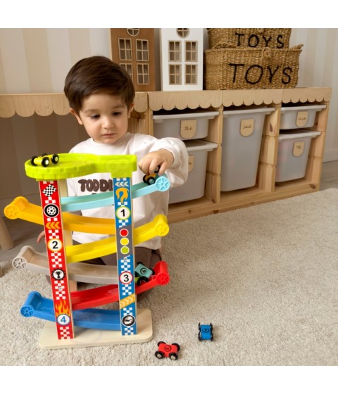 TOOKY TOY spalvingas čiuožyklos takelis automobiliams