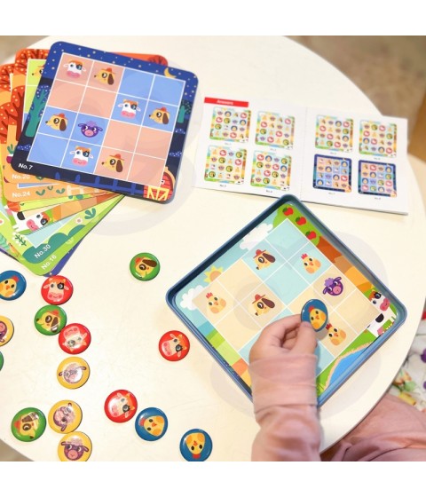 TOOKY TOY Sudoku žaidimas vaikams, skirtas ūkio versijai