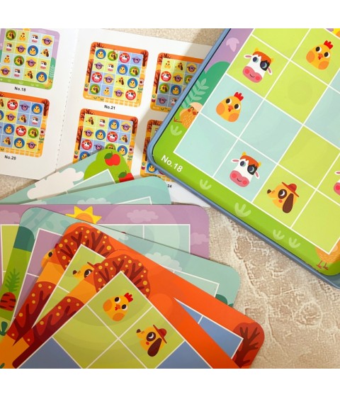 TOOKY TOY Sudoku žaidimas vaikams, skirtas ūkio versijai
