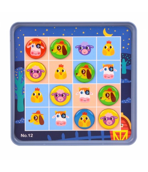 TOOKY TOY Sudoku žaidimas vaikams, skirtas ūkio versijai