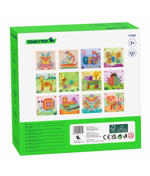 TOOKY TOY dėlionė su smeigtukais ir laipiojimo kaiščiais