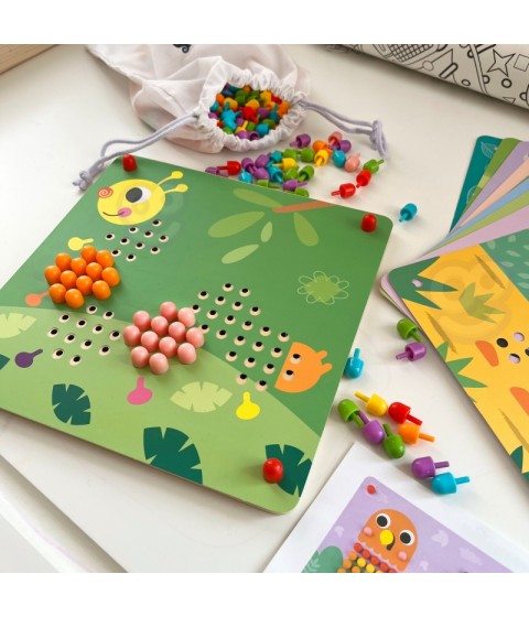 TOOKY TOY dėlionė su smeigtukais ir laipiojimo kaiščiais
