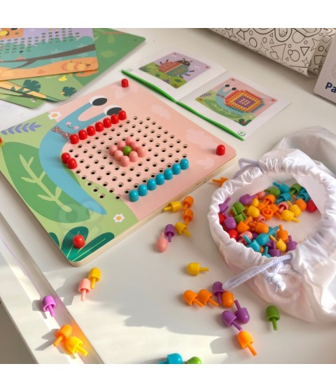 TOOKY TOY dėlionė su smeigtukais ir laipiojimo kaiščiais