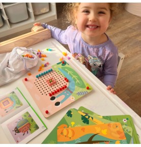 TOOKY TOY dėlionė su smeigtukais ir laipiojimo kaiščiais