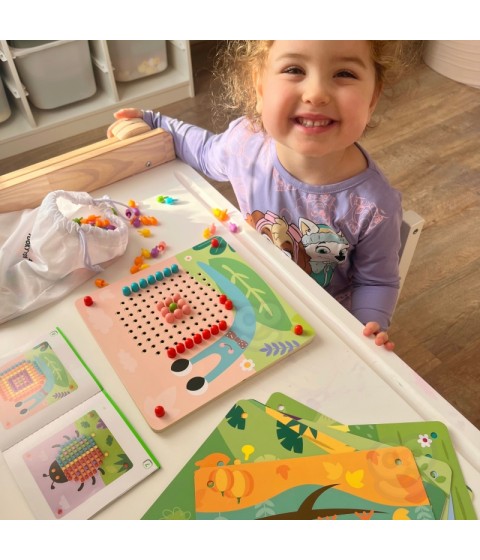 TOOKY TOY dėlionė su smeigtukais ir laipiojimo kaiščiais