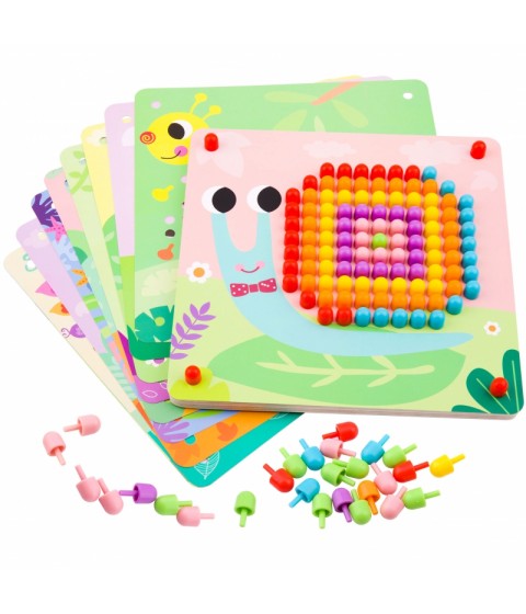 TOOKY TOY dėlionė su smeigtukais ir laipiojimo kaiščiais