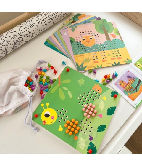 TOOKY TOY dėlionė su smeigtukais ir laipiojimo kaiščiais