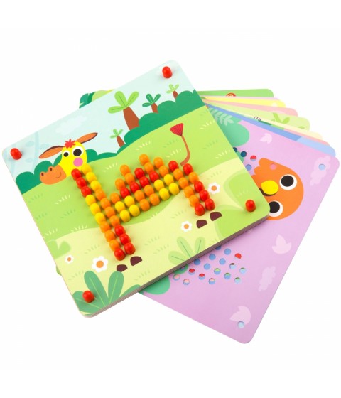 TOOKY TOY dėlionė su smeigtukais ir laipiojimo kaiščiais