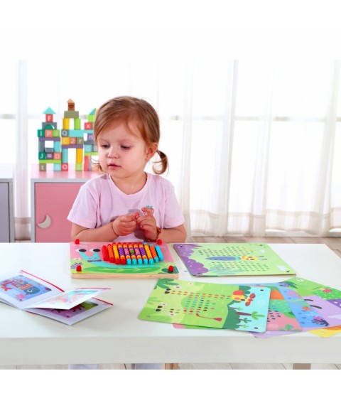 TOOKY TOY dėlionė su smeigtukais ir laipiojimo kaiščiais
