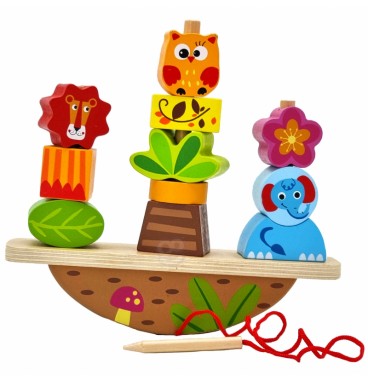 TOOKY TOY gyvūnų balansavimo dėlionė
