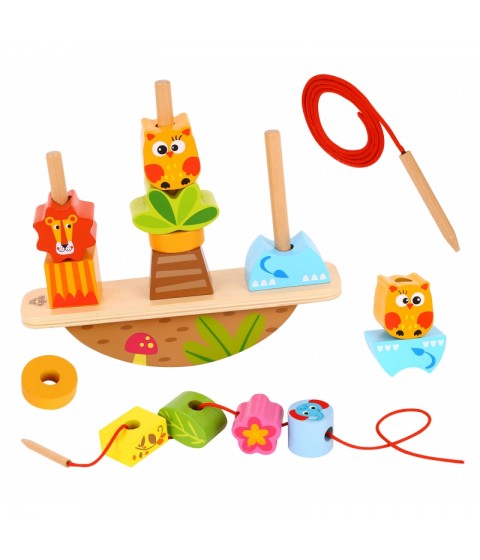 TOOKY TOY gyvūnų balansavimo dėlionė