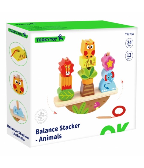 TOOKY TOY gyvūnų balansavimo dėlionė