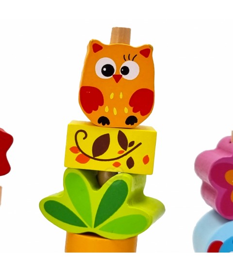 TOOKY TOY gyvūnų balansavimo dėlionė
