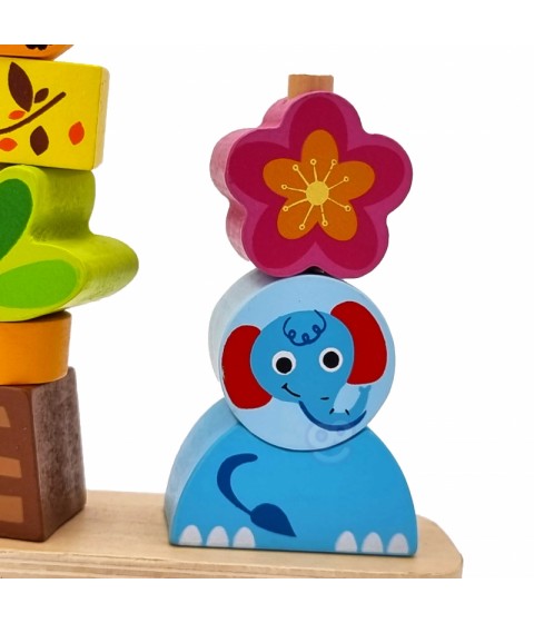 TOOKY TOY gyvūnų balansavimo dėlionė