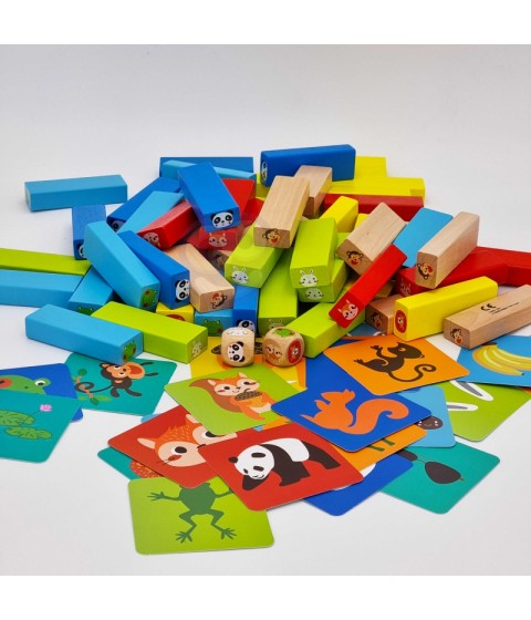 TOOKY TOY gyvūnų arkadinis žaidimas 82 vnt.