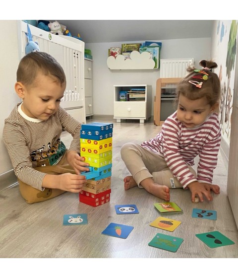 TOOKY TOY gyvūnų arkadinis žaidimas 82 vnt.