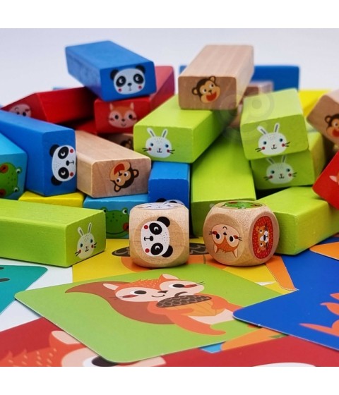 TOOKY TOY gyvūnų arkadinis žaidimas 82 vnt.