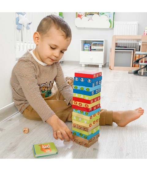 TOOKY TOY gyvūnų arkadinis žaidimas 82 vnt.