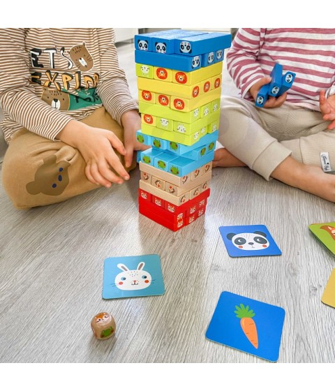 TOOKY TOY gyvūnų arkadinis žaidimas 82 vnt.