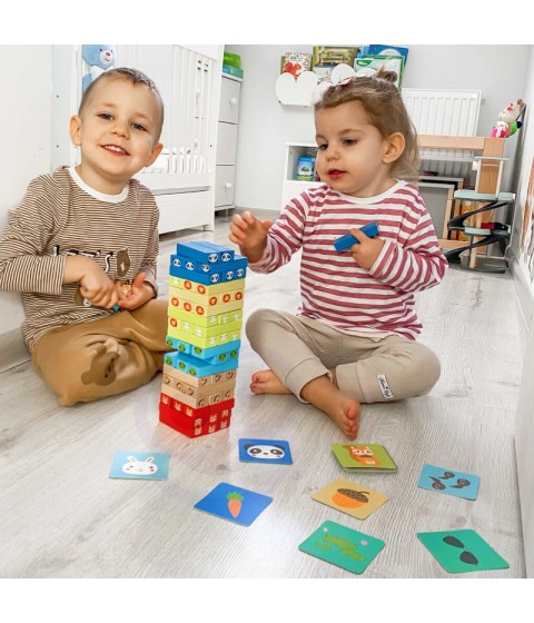 TOOKY TOY gyvūnų arkadinis žaidimas 82 vnt.